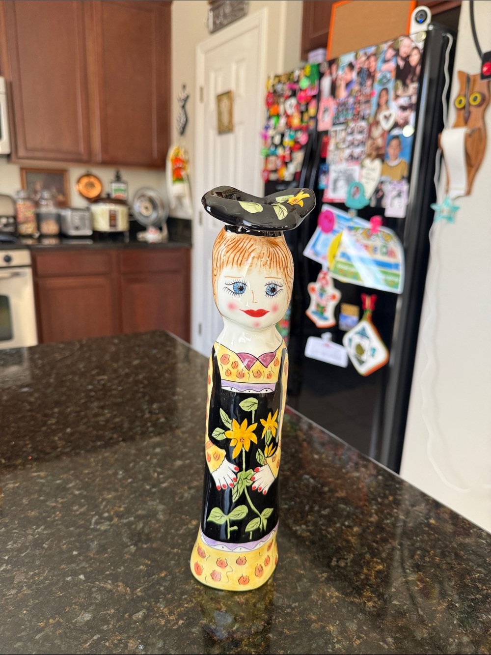 Hand-Painted Ceramic Vase- Ganz